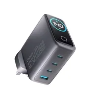 آداپتور شارژ 140 وات پاورولوژِی Powerology Voltflow GaN Wall Charger PWGAN140WBK