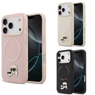 ققاب کارل لاگرفلد Karl Lagerfeld در کنار گربه با مگ سیف مناسب برای Apple iPhone 17 Pro