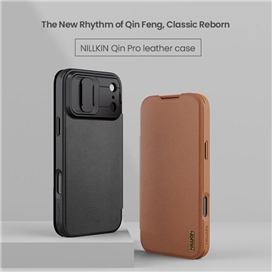قاب برند نیلکین مدل Qin Pro Leather Case مناسب برای Apple iPhone 17 Pro Max