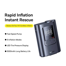 پمپ باد قابل حمل شارژی 82 وات بیسوس Baseus GoTrip Inflator Pump VA1 C01195