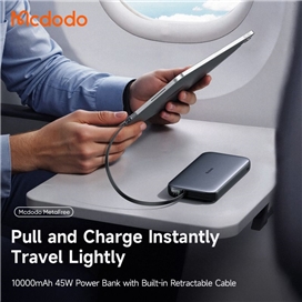 پاوربانک 45 وات 10000 با کابل تایپ سی جمع شونده مک دودو Mcdodo Power Bank MC-5920