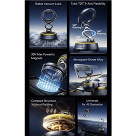 هولدر مگنتی روداشبوردی بیسوس Baseus PrimeTrip VC2 Flex Magnetic Car Holder C0013800