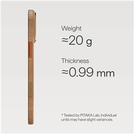 قاب آیفون 17 پرو مکس برند پی تاکا مدل PITAKA Ultra Slim Golden Glint مناسب برای Apple iPhone 17 Pro Max