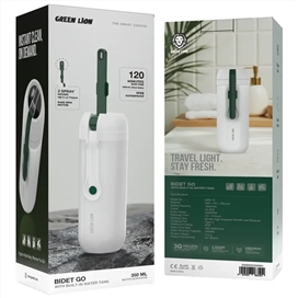 خودشور مسافرتی مخزن دار گرین لاین Green Lion Bidet Go with Built-In Water Tank GNBIDGO350WH
