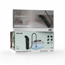 خودشور مسافرتی با مخرن گرین لاین Green Lion Bidet Pro GNPRTVLBDTWH