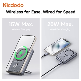 پاوربانک وایرلس مگنتی 10000 مک دودو Mcdodo Meta Ultra-Thin Magnetic Power Bank MC-8371