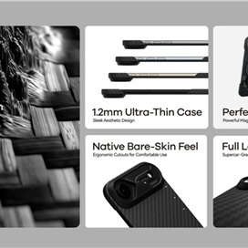 قاب آیفون 17 پرو مکس برند آولومو مدل Aulumu A17 Aramid Fiber مناسب برای Apple iPhone 17 Pro Max