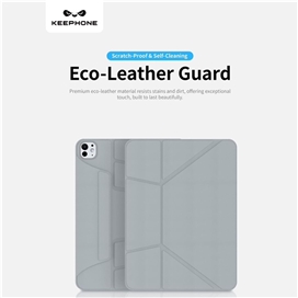 قاب آیپد برند کی فون مدل Keephone Bellen 5Viewing Modes Anti-scratch Eco-Leather مناسب برای Ipad pro 13 (2024-2025)