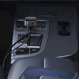شارژ فندکی 60 وات با کابل جکع شونده بیسوس Baseus Enjoyment Pro Car Charger C0203100