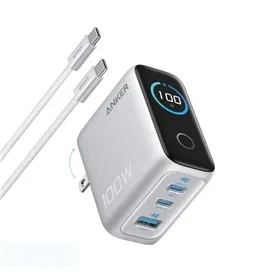 اداپتور 100 وات انکر مدل Anker Charger 3 Port 100W GaN II Fast Charging B121B