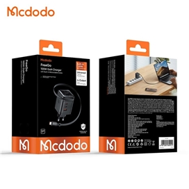 آداپتور شارژ 4 پورت 100W مکدودو با کابل جمع شونده Mcdodo GaN Charger 100W ch-847