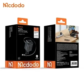 آداپتور شارژ 4 پورت 100W مکدودو با کابل جمع شونده Mcdodo GaN Charger 100W ch-847