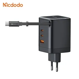 آداپتور شارژ 4 پورت 100W مکدودو با کابل جمع شونده Mcdodo GaN Charger 100W ch-847