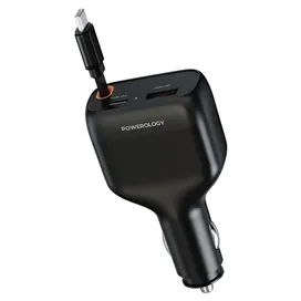 شارژر فندکی 81وات پاورولوژی Powerology Cyber Car Charger PCCSR027BK