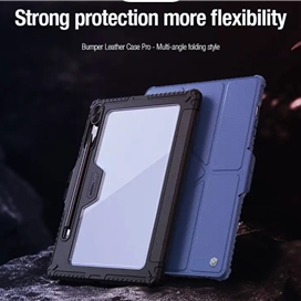 کیف کلاسوری نیلکین مدل Bumper Leather Case Pro مناسب برای تبلت سامسونگ Galaxy Tab S10 Plus Galaxy Tab S9 Plus