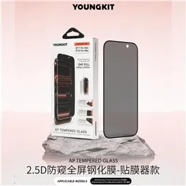 گلس ، محافظ صفحه Youngkit Privacy Glass یانگ کیت آیفون مناسب برای Apple iPhone 17 Pro Max