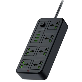 محافظ و چندراهی برق پرودو Porodo Blue 6 Sockets Power Strip 3M PB6ACPS1C3ABK