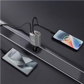شارژر فندکی پورودو Porodo 111W Car Charger Lightning USB_C