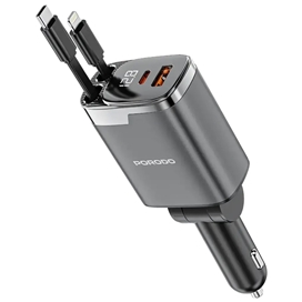 شارژر فندکی پورودو Porodo 111W Car Charger Lightning USB_C
