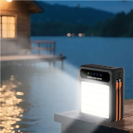 پاور بانک خورشیدی Laros 80000 mAh پرودو Porodo مدل PDPB80BK