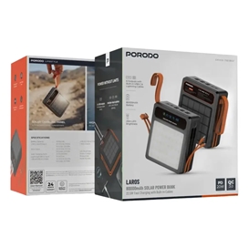 پاور بانک خورشیدی Laros 200000 mAh پرودو Porodo مدل PDPB80BK