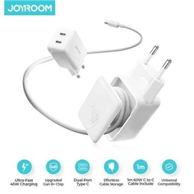 آداپتور دو پورت 45 وات با کابل تایپ سی جویروم JR-TCL05