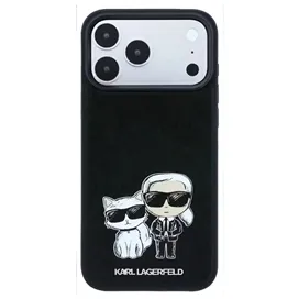 قاب کارل لاگرفلد Karl Lagerfel Smooth MagSafe PU Karl & Choupette Bodies Sketch مناسب برای Apple iPhone 17 Pro Max