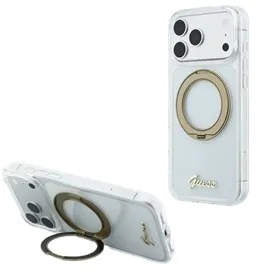 قا برند گس مدل Guess MagSafe IML Hard with Ring Stand & Script Metal Logo مناسب برای Apple iPhone 18 Pro Max