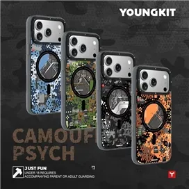 قاب برند Youngkit یانگ کیت ارتشی مدل Camouf Psych مناسب برای Apple iPhone 18 Pro Max