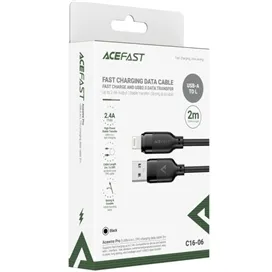 کابل لایتنینگ ایس فست ACEFAST C16-06 طول 2 متر شدت جریان 2.4 آمپر