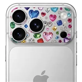 محافظ دور لنز طرح Gem برند بلو مدل Blueo Invisible Shock-Resistant Lens Protection مناسب برای Apple iPhone 17 Pro Max