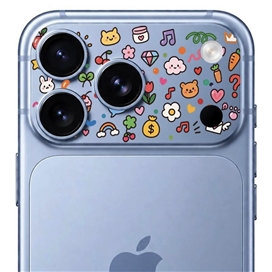 محافظ دور لنز طرح Colorful برند بلو مدل Blueo Invisible Shock-Resistant Lens Protection مناسب برای Apple iPhone 18 Pro
