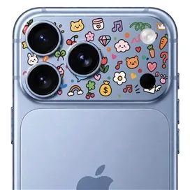 محافظ دور لنز طرح Colorful برند بلو مدل Blueo Invisible Shock-Resistant Lens Protection مناسب برای Apple iPhone 17 Pro Max