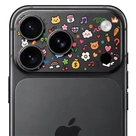 محافظ دور لنز طرح Colorful برند بلو مدل Blueo Invisible Shock-Resistant Lens Protection مناسب برای Apple iPhone 17 Pro Max
