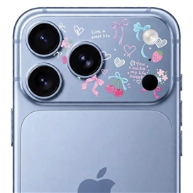 محافظ دور لنز طرح پاپیون برند بلو مدل Blueo Invisible Shock-Resistant Lens Protection مناسب برای Apple iPhone 17 Pro Max