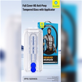 محافظ صفحه بلو پرایوسی با اپلیکاتور Blueo Full Glass Anti-Peep Privacy With Applicator مناسب برای Apple iPhone 18 Pro