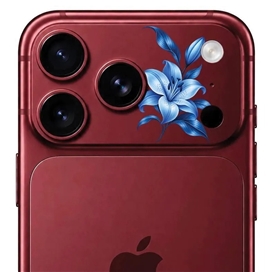 محافظ دور لنز طرح لیلیوم آبی Blue Lilium بلو Blueo Invisible Shock-Resistant Lens Protection مناسب برای Apple iPhone 17 Pro Max