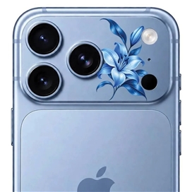 محافظ دور لنز طرح لیلیوم آبی Blue Lilium بلو Blueo Invisible Shock-Resistant Lens Protection مناسب برای Apple iPhone 17 Pro Max