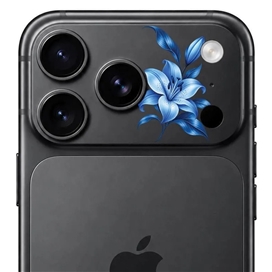 محافظ دور لنز طرح لیلیوم آبی Blue Lilium بلو Blueo Invisible Shock-Resistant Lens Protection مناسب برای Apple iPhone 17 Pro Max