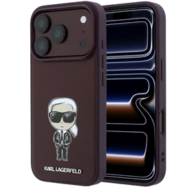 قاب برند کارل لاگرفلد مدل Karl Lagerfel Smooth PU Ikonik Sketch Hard Cover مناسب برای Apple iPhone 18 Pro
