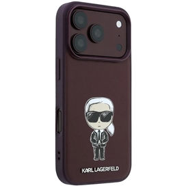 قاب برند کارل لاگرفلد مدل Karl Lagerfel Smooth PU Ikonik Sketch Hard Cover مناسب برای Apple iPhone 17 Pro