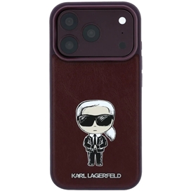 قاب برند کارل لاگرفلد مدل Karl Lagerfel Smooth PU Ikonik Sketch Hard Cover مناسب برای Apple iPhone 17 Pro