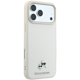 قاب کارل لاگرفلد Karl Lagerfel Grained MagSafe with Karl & Choupette Heads مناسب برای Apple iPhone 17 Pro