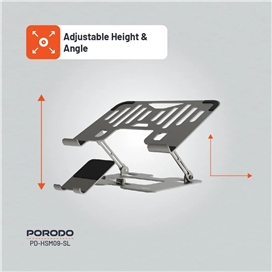 پایه نگهدارنده 2 در 1 لپ‌تاپ و موبایل پرودو Porodo PDHSM09SL