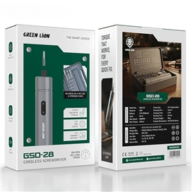 پیچ گوشتی شارژی گرین لاین Green Lion GSD-28 GNGSD28CSGY دارای 18 سری