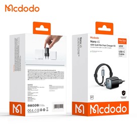 شارژر دیواری 45 وات به همراه کابل USB-C مک دودو Mcdodo CH-443