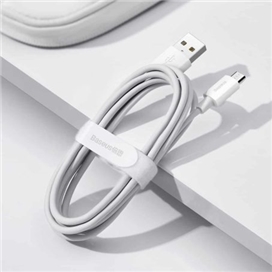 پک 2 عددی کابل میکرو یو اس بی بیسوس Baseus Simple Wisdom Data Cable Kit USB to Micro 2.1A (2PCS/Set) 1.5m TZCAMZJ-02