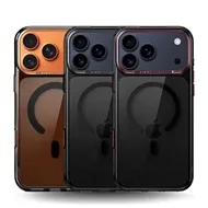 قاب برند نیمی شفاف دودی مدل Nimmy Magnetic Crystal Clear آیفون مناسب برای Apple iPhone 17 Pro