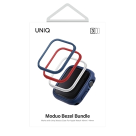 بامپر مخصوص گارد اپل واچ یونیک مدل Moduo Uniq Moduo 3-in-1 PC Bezel Protector Bundle 45/44mm