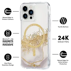قاب آیفون 14 پرو برند کیس میت مدل Case-Mate Karate Marble with Magsafe